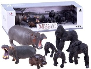 Āfrikas dzīvnieku figūriņas, nīlzirgi-gorillas cena un informācija | Rotaļlietas zēniem | 220.lv