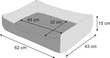 Hobbydog guļvieta Eco Light Grey Ekolen, L, 62x43 cm cena un informācija | Suņu gultas, spilveni, būdas | 220.lv