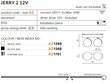 Azzardo gaismeklis Jerry 2 12V AZ1368 cena un informācija | Griestu lampas | 220.lv