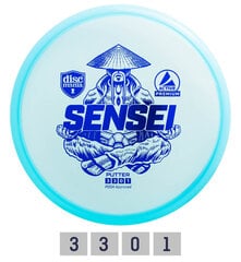 Disks Putter PREMIUM SENSEI 3/3/0/1 Blue cena un informācija | Disku golfs | 220.lv