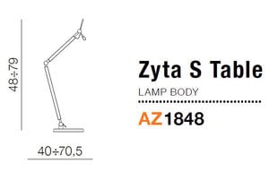 Azzardo настольная лампа AZ1848 Zyta S Table цена и информация | Настольные лампы | 220.lv