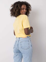 Dzeltens sieviešu krekls ar apdruku. cena un informācija | T-krekli sievietēm | 220.lv