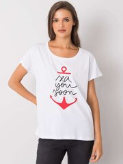 Balts t-krekls ar uzrakstu. cena un informācija | T-krekli sievietēm | 220.lv