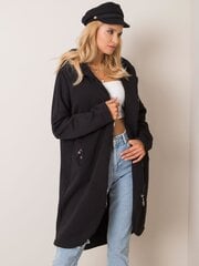 RUE PARIS Melns, garš kapucis. cena un informācija | Sieviešu džemperi | 220.lv