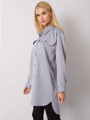 серая рубашка оверсайз от cathy цена и информация | Женские блузки, рубашки | 220.lv