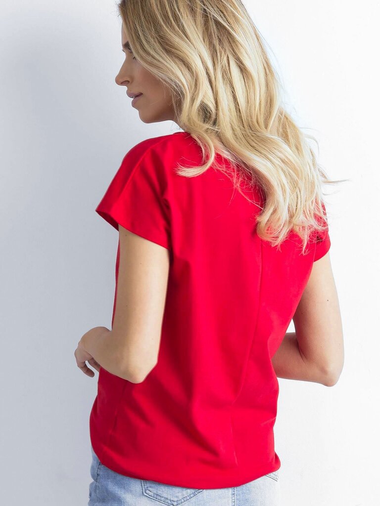 Pamata sarkans T-krekls. cena un informācija | Blūzes, sieviešu krekli | 220.lv