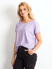 Pamata gaiši violets kokvilnas t-krekls sievietēm. cena un informācija | Blūzes, sieviešu krekli | 220.lv
