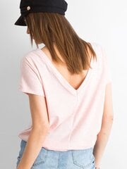 Melanžs krekls ar rozā muguras kakla izgriezumu. cena un informācija | Blūzes, sieviešu krekli | 220.lv
