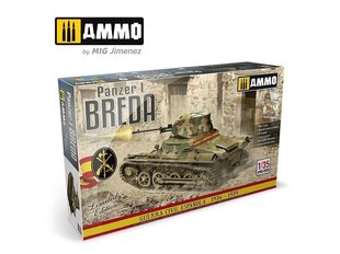 Сборная пластиковая модель AMMO MIG - Panzer I Breda Guerra Civil Espanola 1936-1939, 1/35, 8506 цена и информация | Конструкторы и кубики | 220.lv