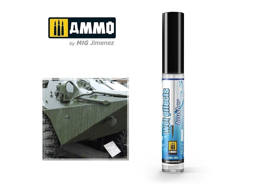 AMMO MIG - EFFECTS BRUSHER - Wet Effects, 1802 цена и информация | Modelēšanas un zīmēšanas piederumi | 220.lv