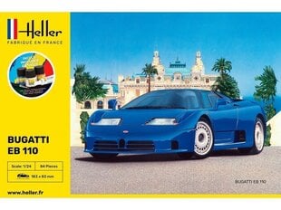 Сборная пластиковая модель Heller - Bugatti EB 110 подарочный набор, 1/24, 56738 цена и информация | Kонструкторы | 220.lv