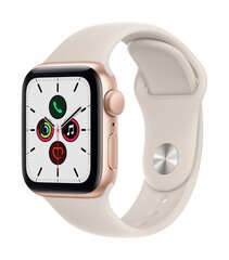 Viedpulkstenis Apple Watch SE (GPS, 44 mm) - Zelta krāsas alumīnija korpuss ar sporta siksniņu Starlight cena un informācija | Viedpulksteņi (smartwatch) | 220.lv