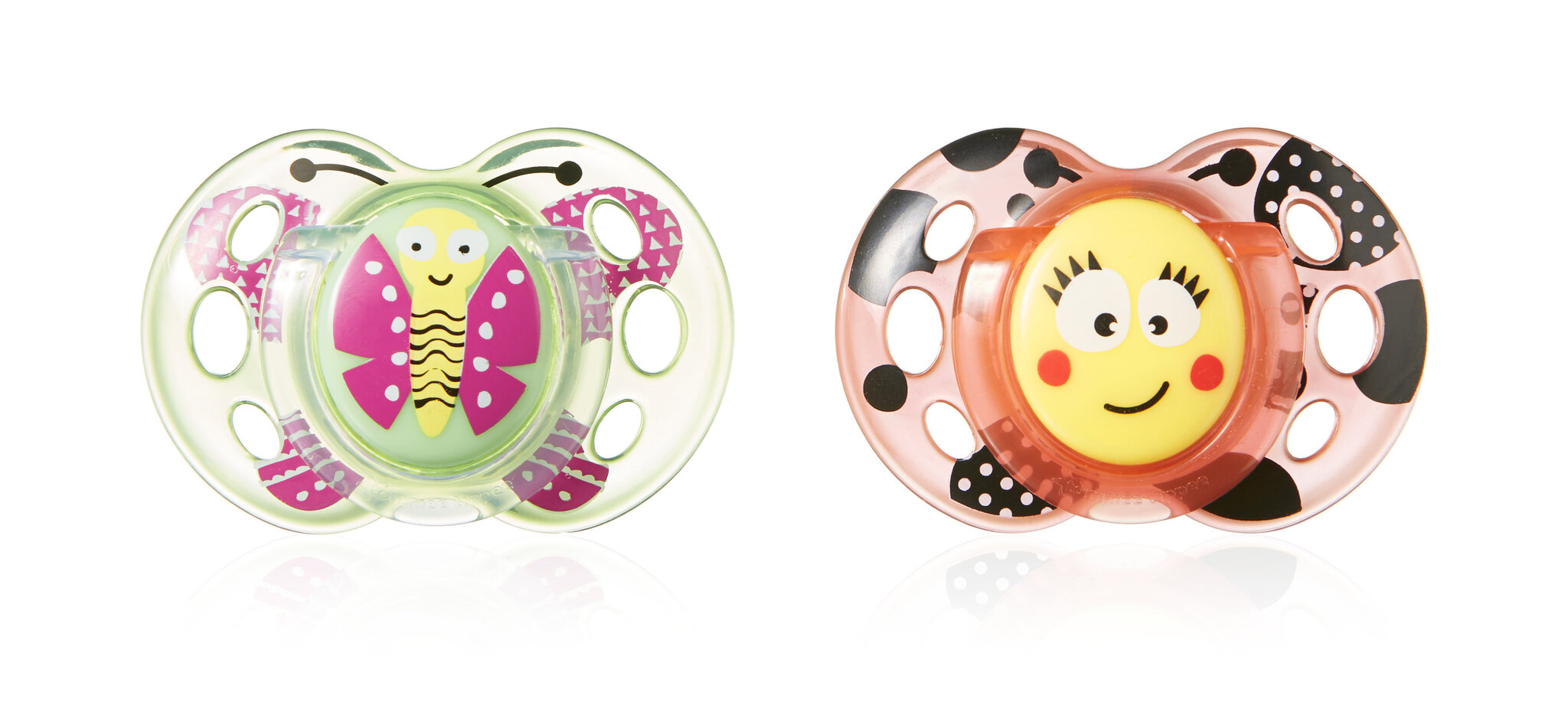 Silikona knupis, TOMMEE TIPPEE Fun Style 6-18m 2gab cena un informācija | Knupīši | 220.lv