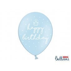 Izturīgi baloni 30 cm, Happy birthday, zili (1 gab. / 6 gab.) cena un informācija | Baloni | 220.lv