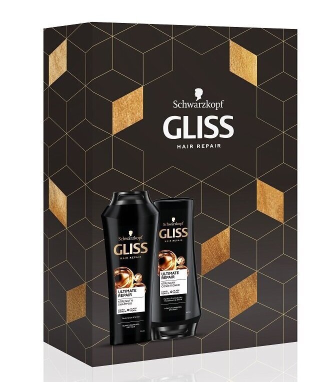 Matu kopšanas komplekts Schwarzkopf Gliss Kur Ultimate Repair: šampūns, 200 ml + kondicionieris, 200 ml цена и информация | Šampūni | 220.lv