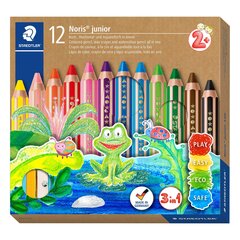 Цветные карандаши 12 цветов+точилка''Buddy'', акварель, 2+, Staedtler/5 цена и информация | Принадлежности для рисования, лепки | 220.lv