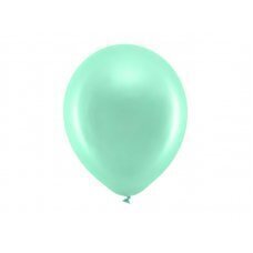 Воздушные шары Rainbow Balloons, 30 см, металлик, мята (1 уп. / 100 шт.) цена и информация | Шары | 220.lv