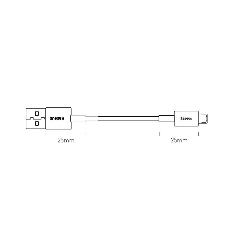 Kabelis Baseus CALYS-A01 Lightning Baseus Superior Series, 2.4A, 1m cena un informācija | Savienotājkabeļi | 220.lv