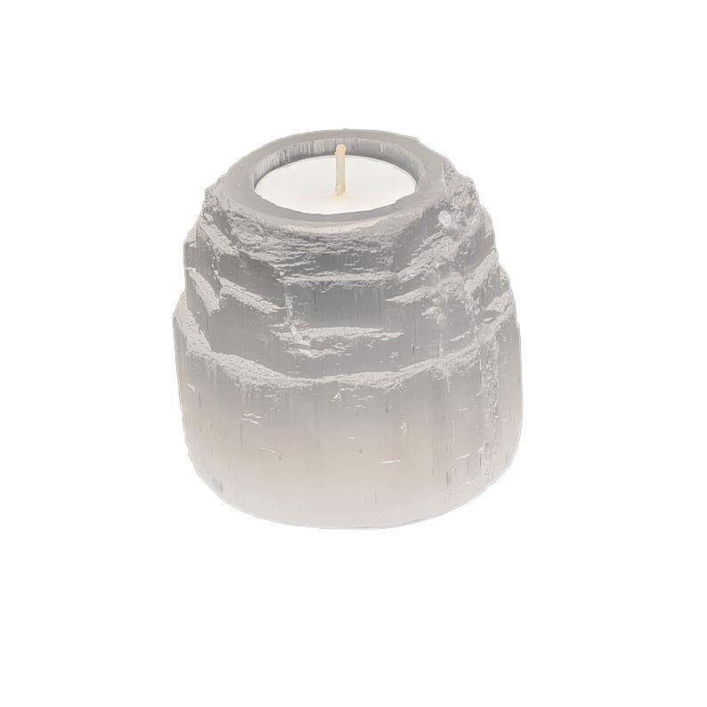 Svečturis no selenīta kristāla Awgifts, 0,75 kg cena un informācija | Sveces un svečturi | 220.lv