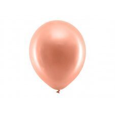 Baloni 30 cm mateliski, rozā zelta (1 gab. / 100 gab.) cena un informācija | Baloni | 220.lv