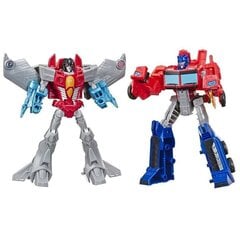 Hasbro Transformers Cyberverse - Optimus Prime + Starscream (15-16 cm), E5557 цена и информация | Конструктор автомобилей игрушки для мальчиков | 220.lv