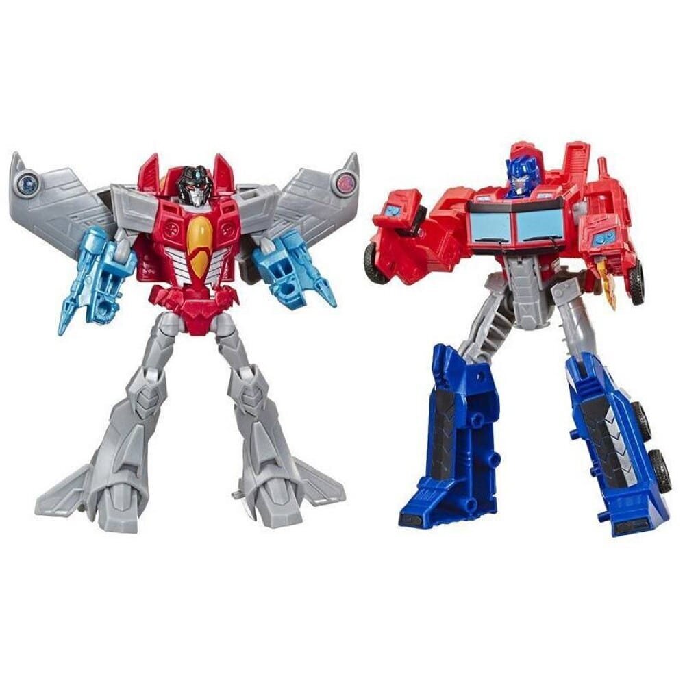 Rotaļlieta - Hasbro Transformers Cyberverse - Optimus Prime + Starscream  (15-16 cm), E5557 cena | 220.lv
