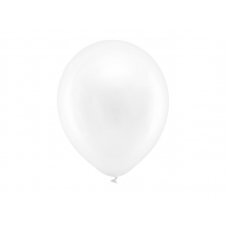 Baloni 30 cm, metāliski, balti (1 gab. / 100 gab.) cena un informācija | Baloni | 220.lv