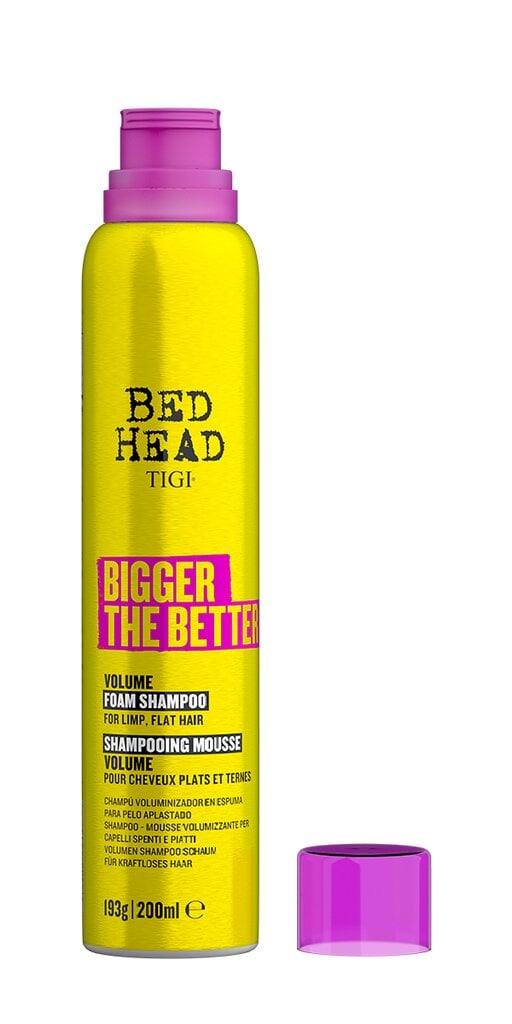Apjomu palielinošs putu šampūns, Tigi Bed Head Bigger The Better, 200 ml цена и информация | Šampūni | 220.lv