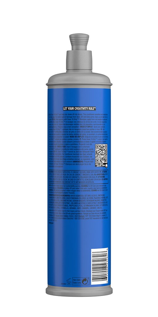 Mitrinošs kondicionieris, Tigi Bed Head Down N Dirty, 400 ml cena un informācija | Matu kondicionieri, balzāmi | 220.lv