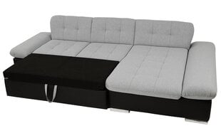Угловой диван-кровать Laviva-Right-eco clock Soft 017 (белый) + Кронос 22 + Кронос 02 цена и информация | Диваны | 220.lv