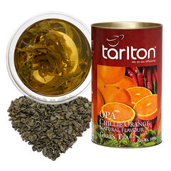 Цейлонский крупнолистовой зеленый  чай - Чили & Апельсин, Chilli & ORANGE Green tea (OPA), Tarlton, 100г цена и информация | Чай | 220.lv
