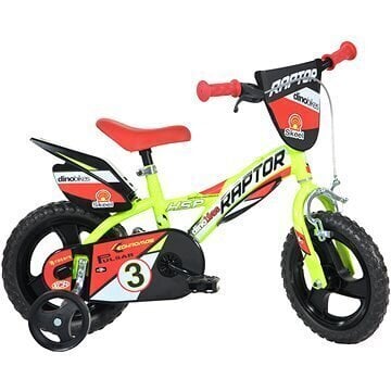 Velosipēds bērniem Dino Bikes Raptor Giallo 12", 612L-03RP цена и информация | Velosipēdi | 220.lv