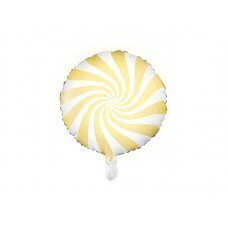 Фольгированный воздушный шар Candy, 35см, светло-желтый цена и информация | Шары | 220.lv