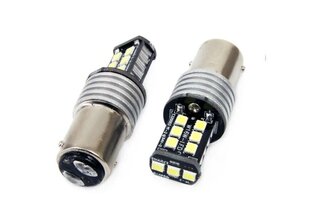 LED CANBUS 15SMD 2835 7,5W 1157 (P21/5W) White 12V/24V autospuldzes, 2 gab. цена и информация | Автомобильные лампочки | 220.lv