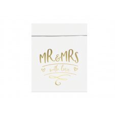 Бумажные пакеты для лакомств Mr & Mrs, 13x16,5см (1 упаковка / 6 шт.) цена и информация | Упаковочные материалы для подарков | 220.lv
