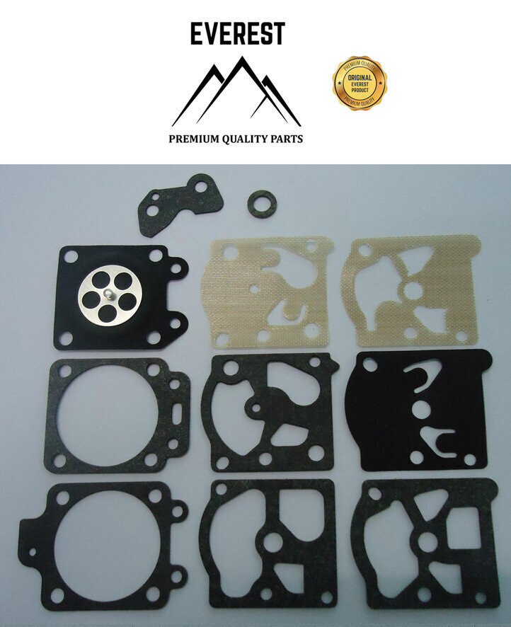 Karburatora membrānu komplekts piemērots Walbro D20WAT Husqvarna 36, ​​40, 41, 45, 51, 55, 136, 141, 225R, 235R, 232R, 240RX, 335XPT Partner 350S, 351, 360S, 370, 391 cena un informācija | Dārza tehnikas rezerves daļas | 220.lv