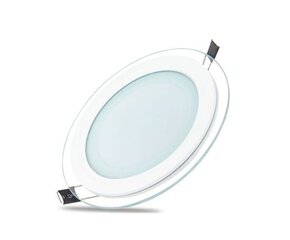 Slim Glass luminaire round (18 W | 3000 K) cena un informācija | Griestu lampas | 220.lv