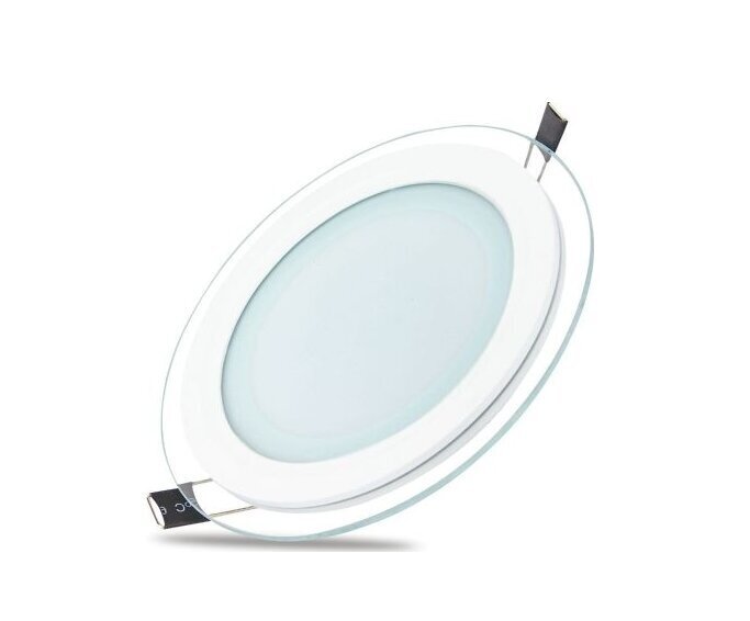 Slim Glass luminaire round (18 W | 3000 K) cena un informācija | Griestu lampas | 220.lv