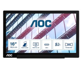 AOC 1601P, 15.6" цена и информация | Мониторы | 220.lv