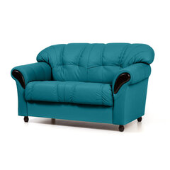 Dīvāns Rosa, 2 vietīgs, pārklāts ar audumu, Diivan Rosa, 2-kohaline, kaetud kangaga - sinine Inari 87, musta värvi jalad цена и информация | Диваны | 220.lv