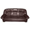 Dīvāns Aleksandra, 3 vietīgs, pārklāts ar ādu, Diivanvoodi Aleksandra, 3-kohaline, kaetud nahaga - pruun 8040, jalad - mahagon