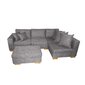 Stūra dīvāns Alex, ar stūri labajā pusē, Nurgadiivan Alex, parem nurk, helehall Inari 91, jalad - pöök cena un informācija | Stūra dīvāni | 220.lv