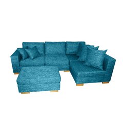 Stūra dīvāns Alex, ar stūri labajā pusē, Nurgadiivan Alex, parem nurk, sinine Inari 87, jalad - pöök cena un informācija | Stūra dīvāni | 220.lv