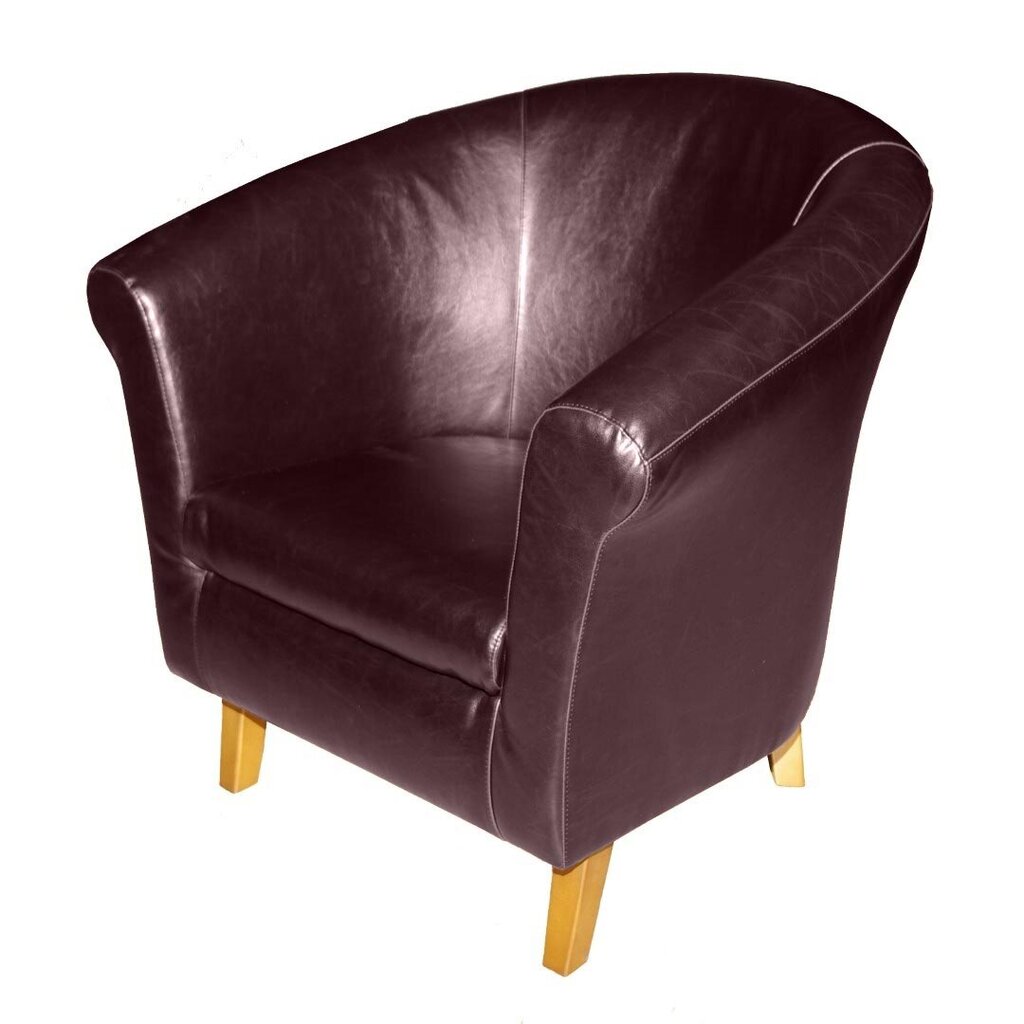 Atzveltnes krēsls Ilona, pārklāts ar ādu, , punane 1589, jalad - pöök cena un informācija | Atpūtas krēsli | 220.lv