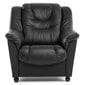 Atzveltnes krēsls Mann, pārklāts ar ādu, Tugitool Mann, kaetud nahaga - beež 5130, musta värvi jalad cena un informācija | Atpūtas krēsli | 220.lv