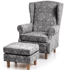 Кресло с подставкой для ног Mari, серое цена и информация | Кресла в гостиную | 220.lv