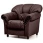 Atzveltnes krēsls Rosa, pārklāts ar ādu, Tugitool Rosa, kaetud nahaga, tumepruun 8040, musta värvi jalad cena un informācija | Atpūtas krēsli | 220.lv