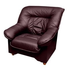 Atzveltnes krēsls Spencer, pārklāts ar ādu, Tugitool Spencer, kaetud nahaga, antiik punane 1589, jalad pöök cena un informācija | Atpūtas krēsli | 220.lv