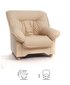 Atzveltnes krēsls Spencer, pārklāts ar ādu, Tugitool Spencer, kaetud nahaga, tumepruun 8040, jalad pöök cena un informācija | Atpūtas krēsli | 220.lv