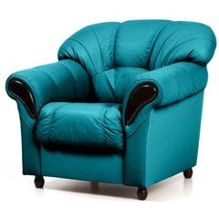 Atzveltnes krēsls Rosa, pārklāts ar audumu, Tugitool Rosa, kaetud kangaga, sinine Inari 87, musta värvi jalad cena un informācija | Atpūtas krēsli | 220.lv